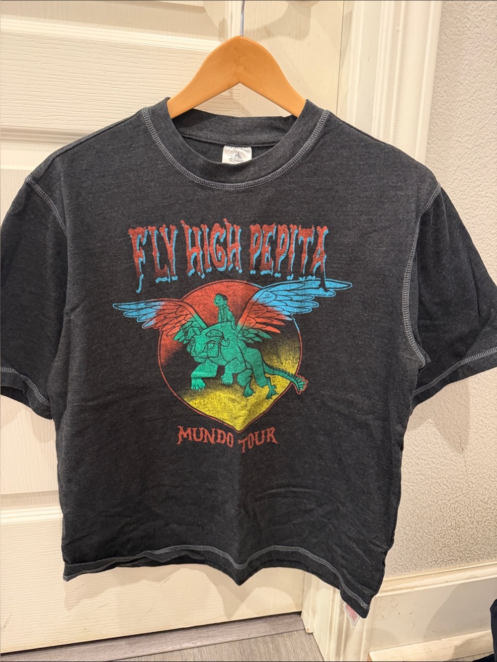Disney Coco Black Short Sleeve Tee with Multicolor Graphic